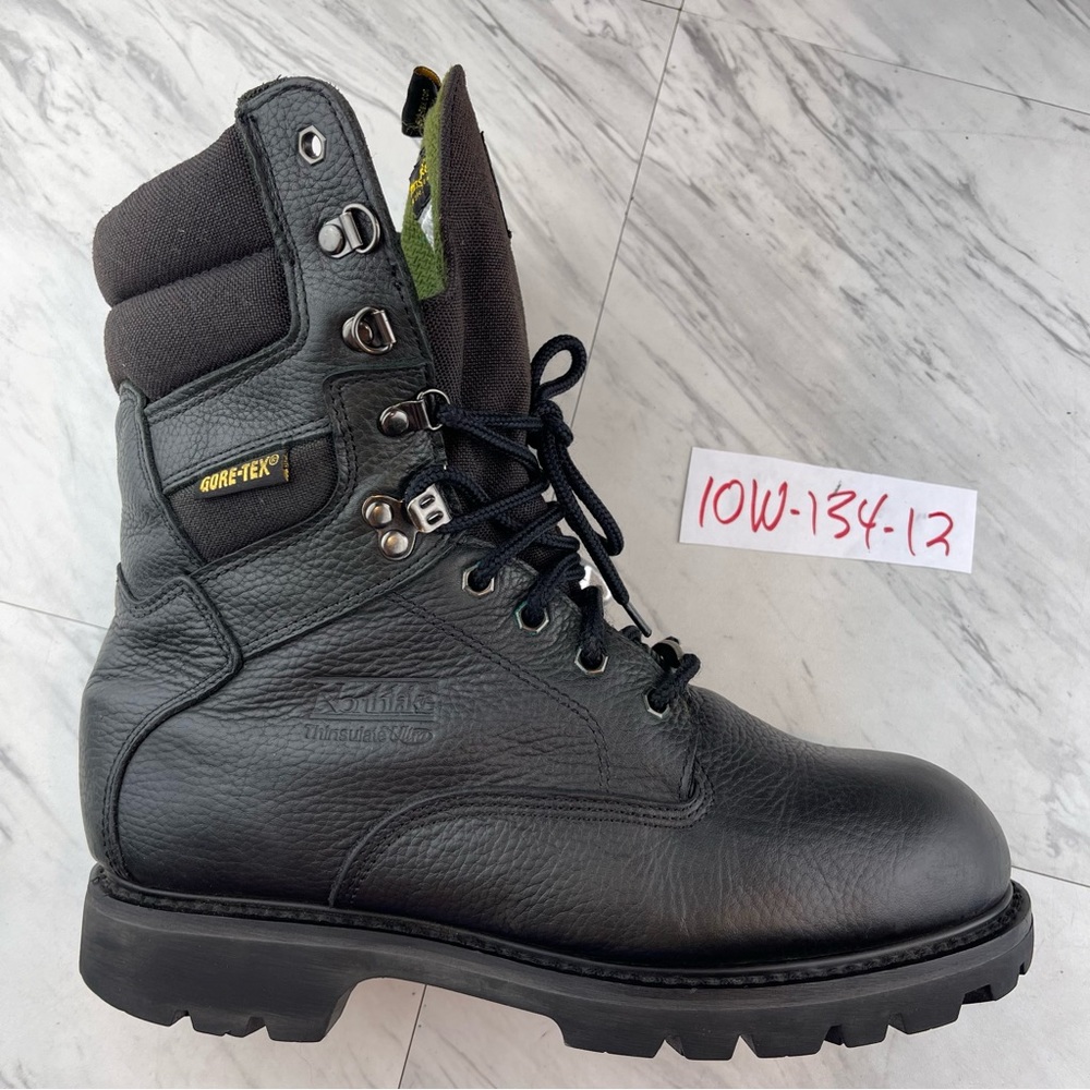 Northlake Gore-Tex GTX Vibram insulated black leather boots mens 10 W Wide